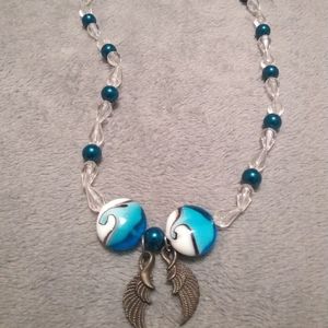 Handmade angel wings necklace